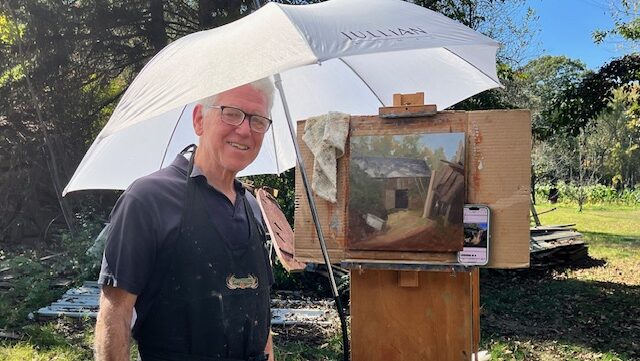 Plein-Air Painters Enjoy the Great Fall Weather
