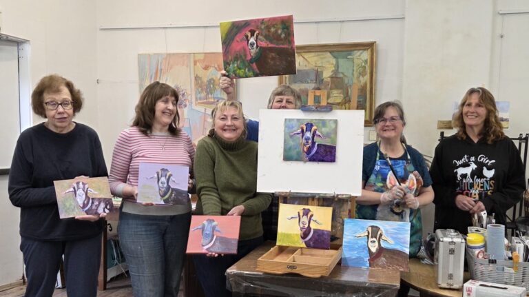 Goat Painting Workshop Fun!